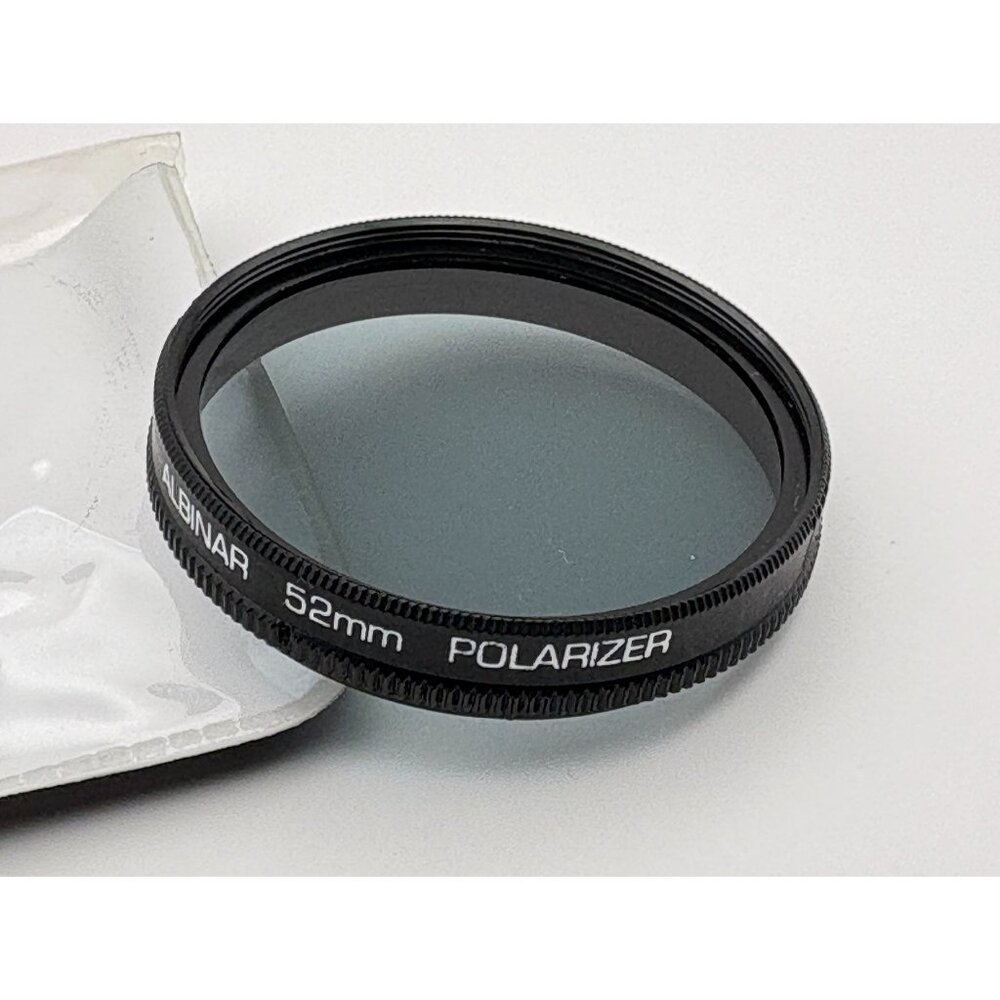 Albinar 52mm Polarizer Camera Lens Filter With Storage Case